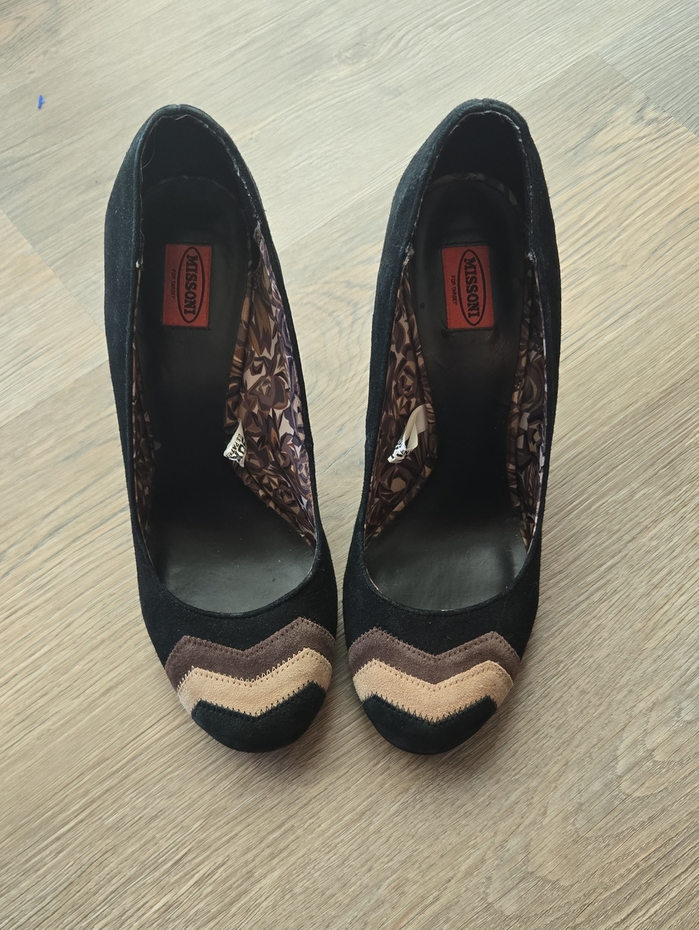 Vintage Missoni For Target Chevron Suede Pumps